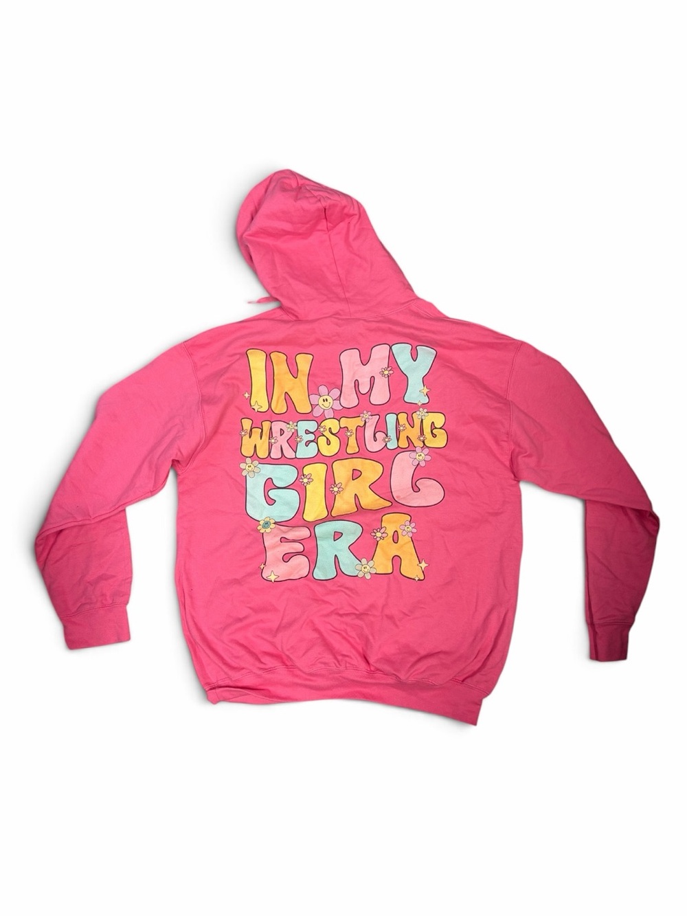 Pink "In My Wrestling Girl Era" Graphic Hoodie - women